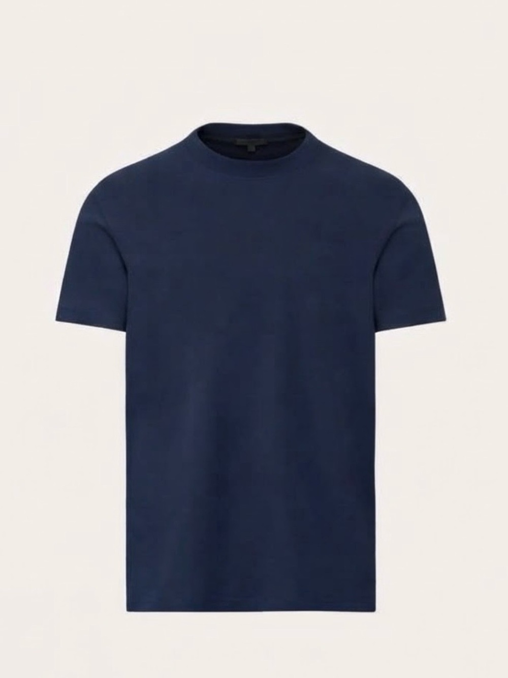 Patrick Assaraf Navy Blue Pima Cotton Short Sleeve Shirt
